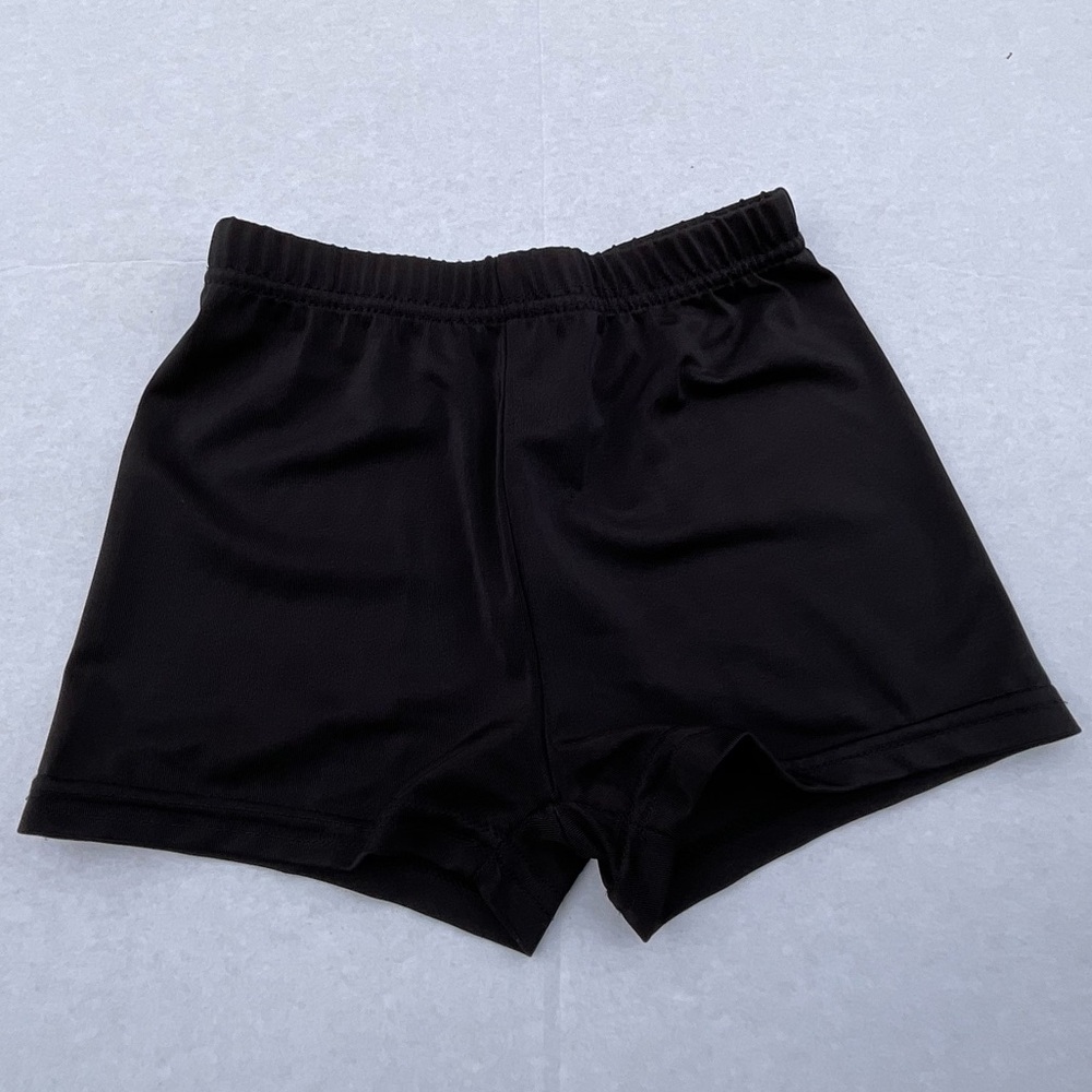 Laylas Shorts Unisex Child Black Athletic Shorts Elastic Waist Sport Dance Gym